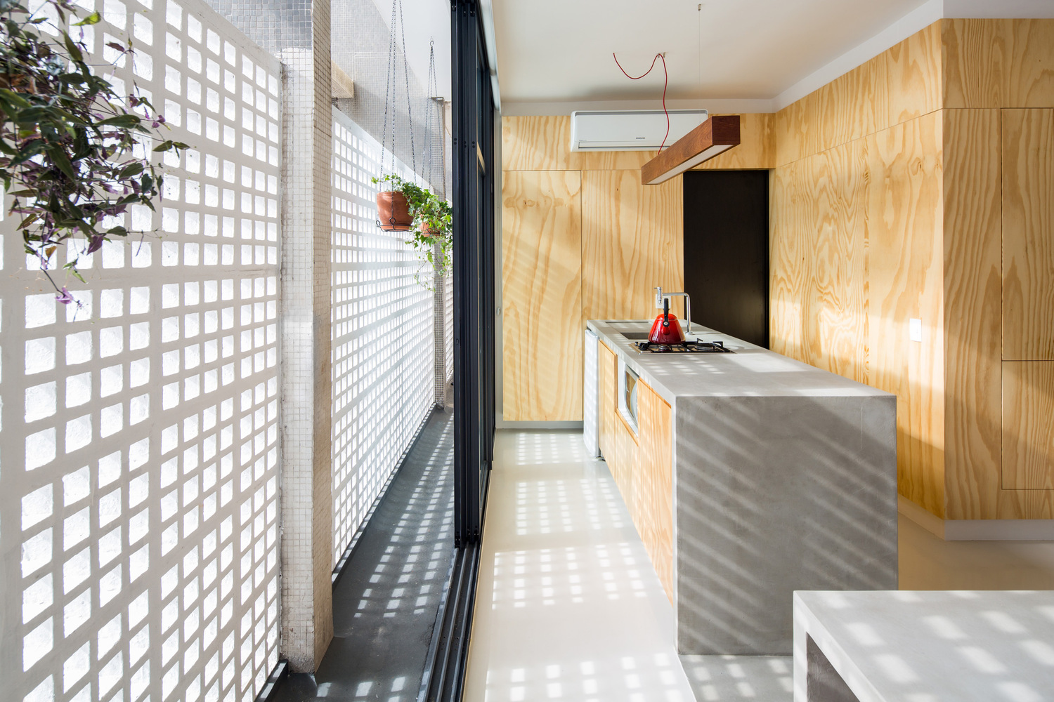 Kitnet Copan / Garoa - Cozinha, Fachada, Bancada