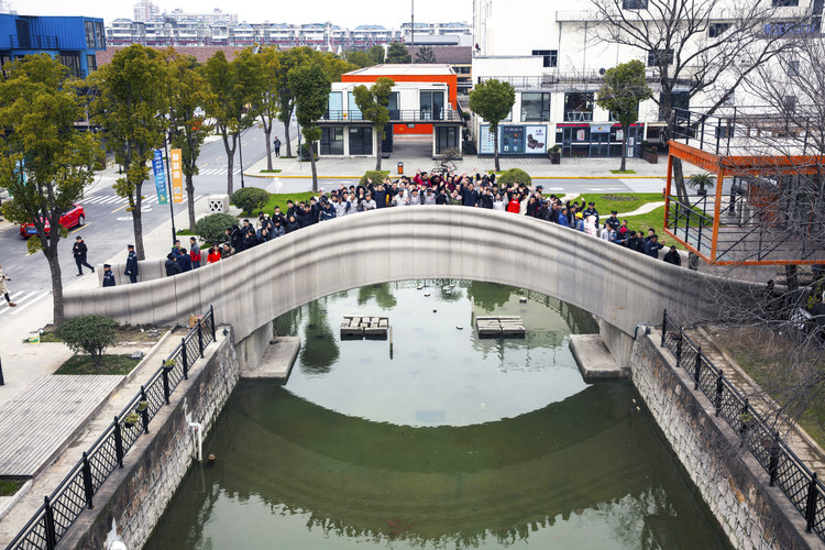 World's Largest 3D-Printed Concrete Pedestrian Bridge Completed in China - Image 2 of 20
