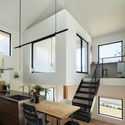 Crossroad House / YYAA - Houses, Kitchen, Beam, Facade, Table, Chair, Lighting, Countertop