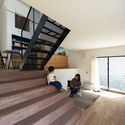 Crossroad House / YYAA - Houses, Deck, Stairs, Handrail, Facade, Balcony, Beam, Chair