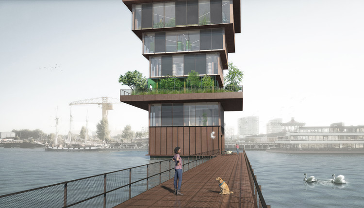 Studio NAB designs a Floating Urban Farming Tower for Future Cities - Image 2 of 13