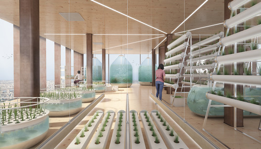 Studio NAB designs a Floating Urban Farming Tower for Future Cities Studio NAB designs a Floating Urban Farming Tower for Future Cities - Image 4 of 13