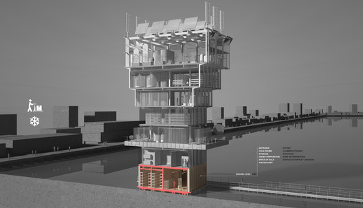Studio NAB designs a Floating Urban Farming Tower for Future Cities Studio NAB designs a Floating Urban Farming Tower for Future Cities - Image 7 of 13