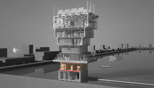 Studio NAB designs a Floating Urban Farming Tower for Future Cities Studio NAB designs a Floating Urban Farming Tower for Future Cities - Image 8 of 13