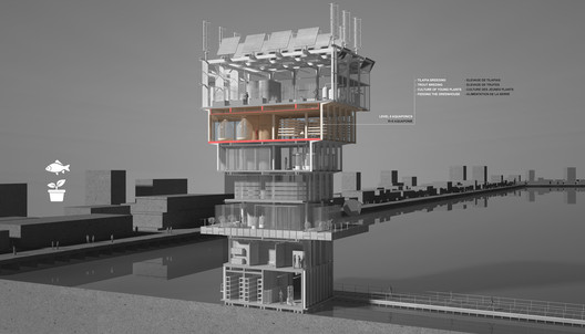 Studio NAB designs a Floating Urban Farming Tower for Future Cities Studio NAB designs a Floating Urban Farming Tower for Future Cities - Image 12 of 13