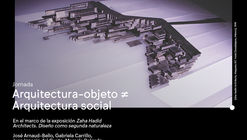 Jornada Arquitectura-objeto ≠ Arquitectura social