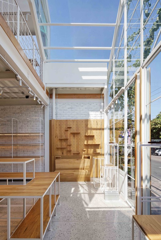 Concept Store / Garis Miring Studio - Facade, Handrail, Beam