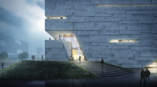 Weishe Architects Unveils Design for Qin’an County Archives, Featuring a "Weathered and Cracked" Facade Weishe Architects Unveils Design for Qin’an County Archives, Featuring a "Weathered and Cracked" Facade - Image 2 of 28