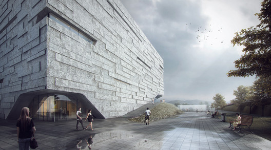 Weishe Architects Unveils Design for Qin’an County Archives, Featuring a "Weathered and Cracked" Facade Weishe Architects Unveils Design for Qin’an County Archives, Featuring a "Weathered and Cracked" Facade - Image 5 of 28