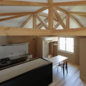 House of Light Truss / Ikeda Yukie Ono Toshiharu Architects - Interior Photography, Kitchen, Table, Beam, Countertop, Windows