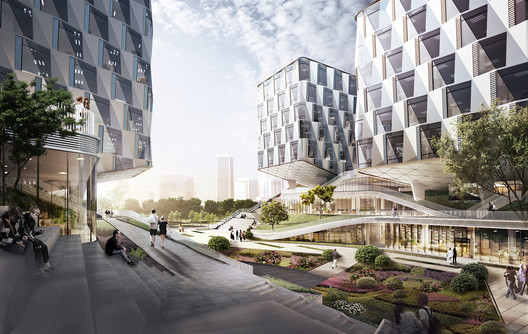 LYCS Architecture Unveils 'GeTui Hangzhou Headquarters' Design, with a Dynamic Form Resembling a Whale LYCS Architecture Unveils 'GeTui Hangzhou Headquarters' Design, with a Dynamic Form Resembling a Whale - Image 4 of 9