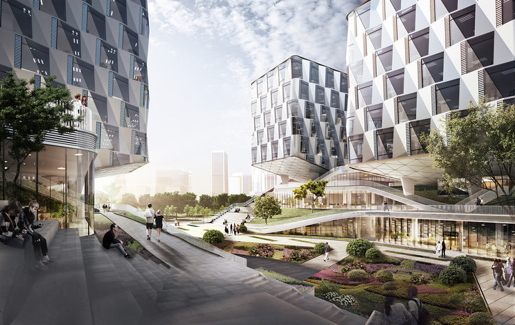 LYCS Architecture Unveils 'GeTui Hangzhou Headquarters' Design, with a Dynamic Form Resembling a Whale - Image 4 of 9