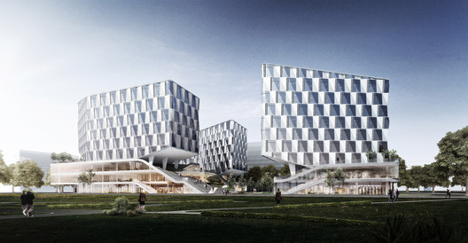 LYCS Architecture Unveils 'GeTui Hangzhou Headquarters' Design, with a Dynamic Form Resembling a Whale LYCS Architecture Unveils 'GeTui Hangzhou Headquarters' Design, with a Dynamic Form Resembling a Whale - Image 1 of 9