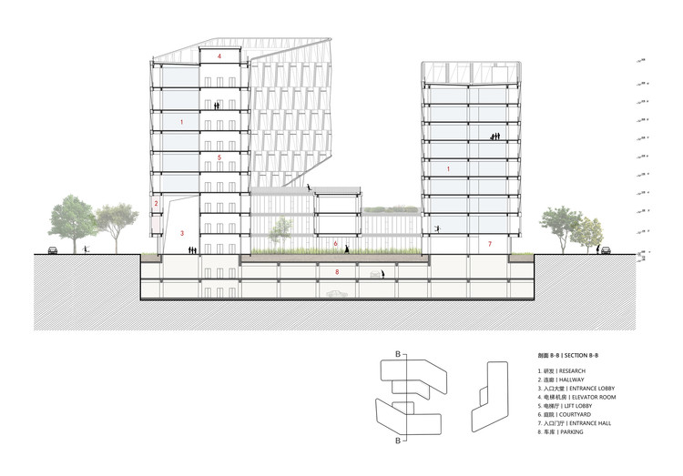 LYCS Architecture Unveils 'GeTui Hangzhou Headquarters' Design, with a Dynamic Form Resembling a Whale - Image 8 of 9