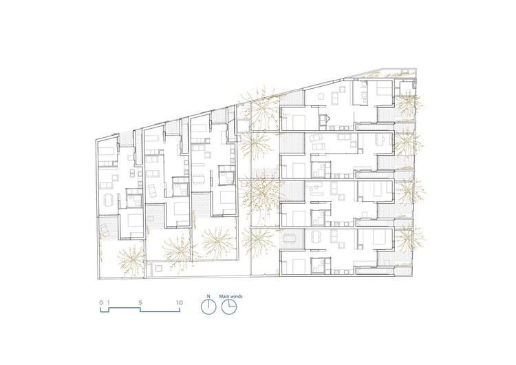 Planta - Conjunto Habitacional Life Reusing Posidonia / IBAVI (Instituto Balear de la Vivienda)