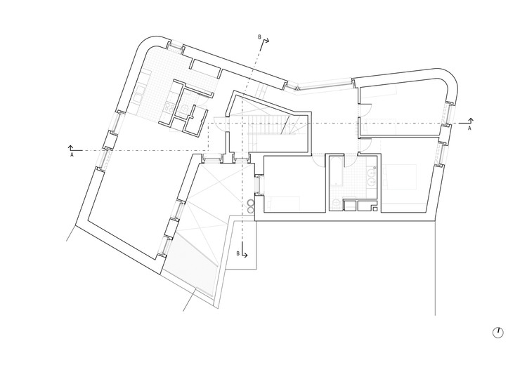 Planta - 5 Unidades de Habitação Social em Navez / MSA / V+