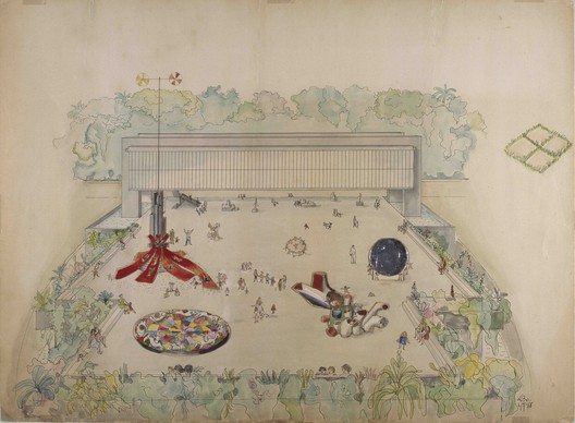 Preliminary study - interactive sculptures for the Belvedere Museum of Art Trianon, 1968 | India ink and watercolor on paper | MASP Collection - Donation, Lina Bo and P.M. Bardi Institute, 2006 | Photo © MASP