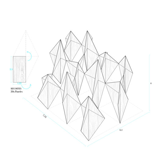Winning Proposal for the Concéntrico Pavilion in Rouen: FÔRET, Bringing the Forest to the City. - Image 4 of 8