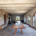 Valldaura Labs Rehabilitation / Guallart Architects - Interior Photography, Table, Chair, Arch, Beam