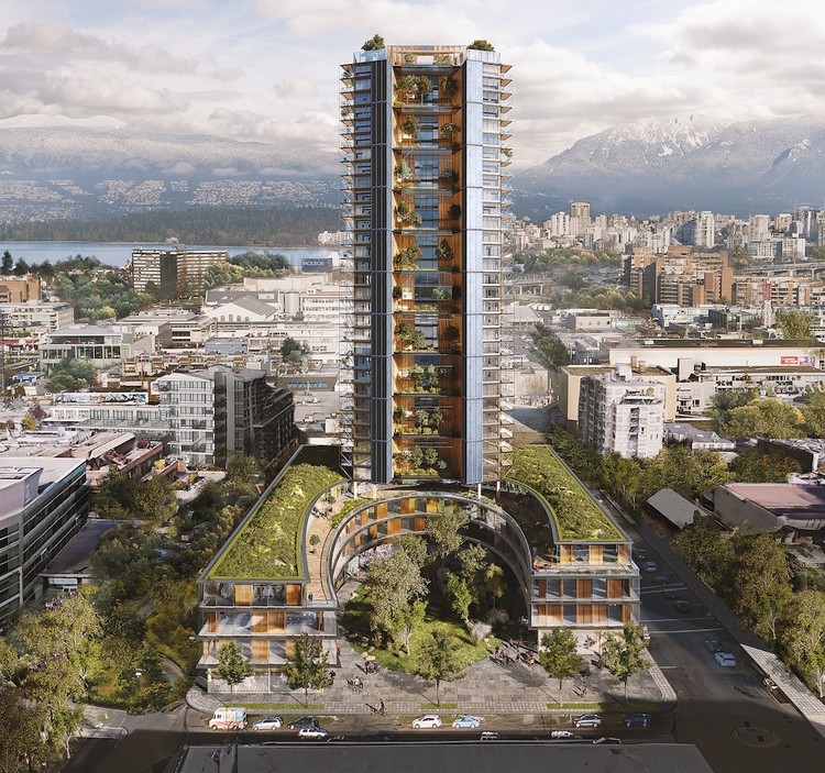 Perkins + Will projeta o edifício de madeira mais alto do mundo em Vancouver - Imagem de Destaque