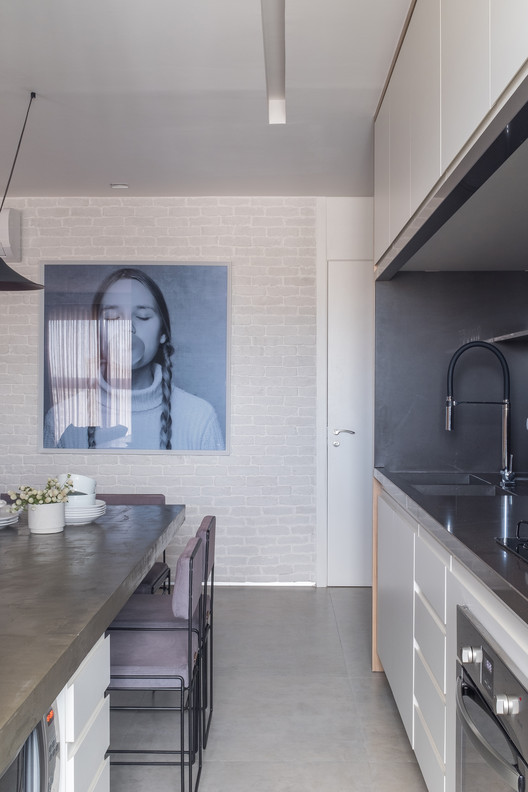 Apartamento DT / Traama Arquitetura - Bancada, Pia, Cozinha, Iluminação