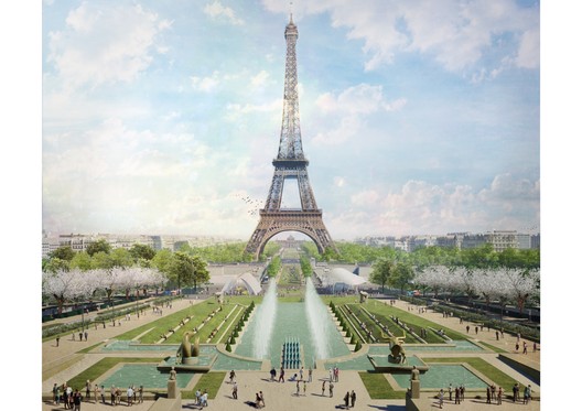 Gustafson Porter + Bowman Wins Competition to Redesign Eiffel Tower Site - Image 1 of 7