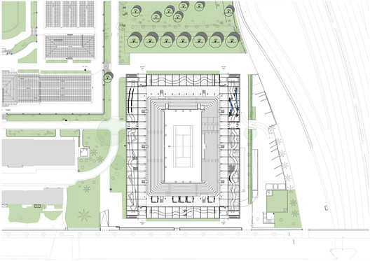 Simonne-Mathieu Tennis Court at Roland Garros / Marc Mimram - Image 17 of 23