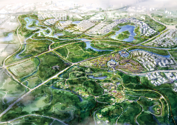 "Panda Capital" Master Plan Competition: Shanghai Tianhua + Chapman Taylor + MARSIA Architects Reveal Shortlisted Proposal - Featured Image