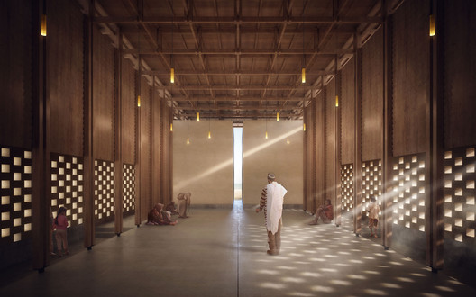 Chinese Team Wins "Peace Pavilion" International Competition, Finding Serenity Between the City and the River Chinese Team Wins "Peace Pavilion" International Competition, Finding Serenity Between the City and the River - Image 3 of 8