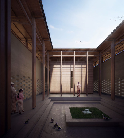 Chinese Team Wins "Peace Pavilion" International Competition, Finding Serenity Between the City and the River - Image 5 of 8