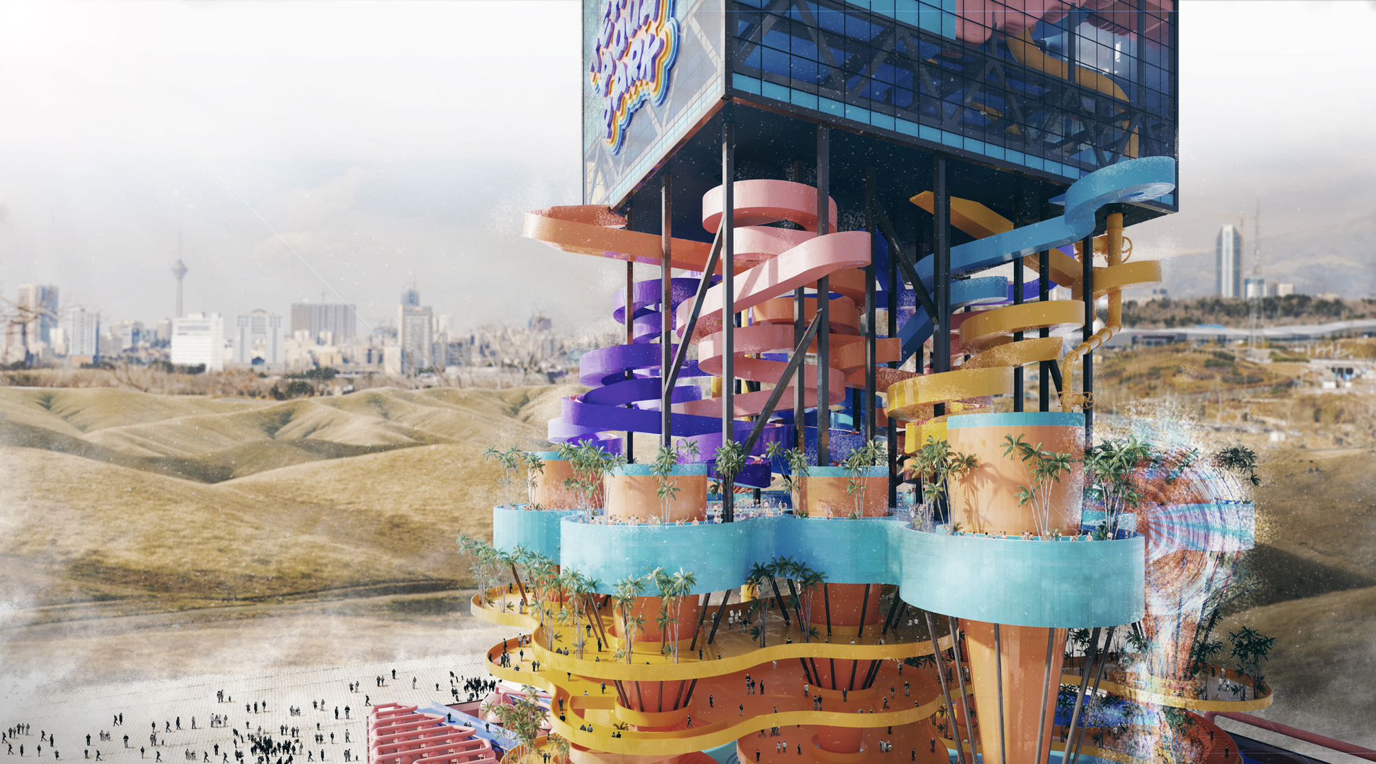 Gallery of Tehran Skyscraper Combines Cryptocurrency Mining with Vertical  Water Park - 2