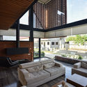Maziar Brick House / Naghshekhak (NK Architects) - Interior Photography, Living Room, Sofa, Table, Windows