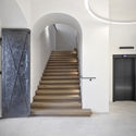 Lotrinský Hotel / EA Architekti - Interior Photography, Adaptive Reuse, Stairs, Door, Handrail