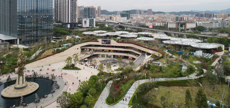 Ecological roof on green park. Image © Yu Bai