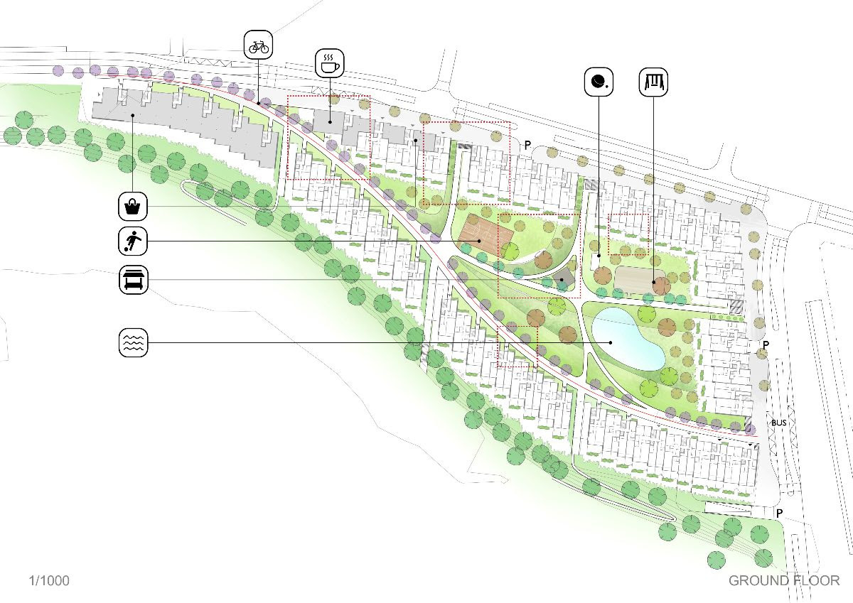 Gallery of Benthem Crouwel Design Landscaped Residential District in ...