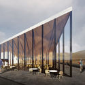 Cantilevered Visitor Center by Fabric.a Overlooks Botan Valley - Featured Image