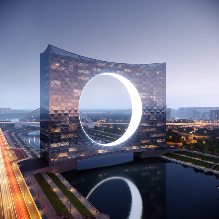 Fundamental and Omega Design Tower of the Sun High-Rise Over Kazakhstan's Ishim River - More Images
