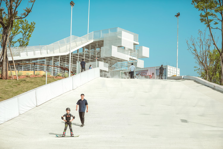 Luxelakes Eco-City Dry Ski Center / HC+2 STUDIO - Ski Center, Facade, Stairs