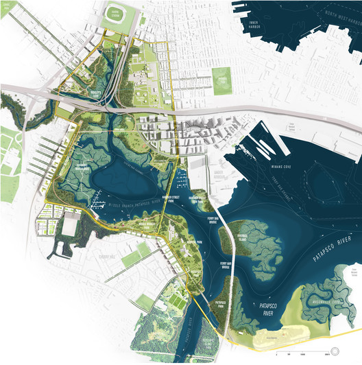 West 8 Wins Middle Branch Competition to Revitalize Baltimore's Waterfront - Image 8 of 8