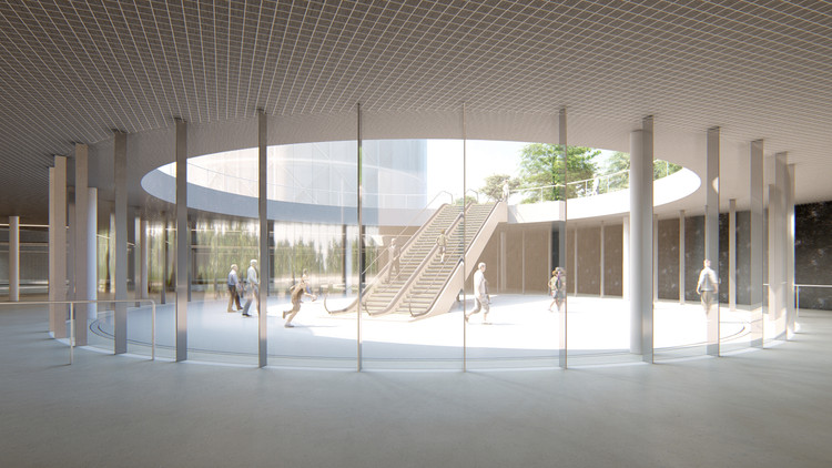 2° Premio - Perspectiva Hacia el Patio. Image Cortesía de Carlos A. Busso, Leandro E. Fucile, Julian I. Kelis – Facundo S. López, Ezequiel Spinelli y Matías Zoppi