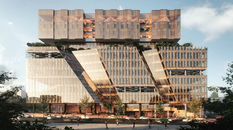 Woods Bagot Creates Stacked Design for New Melbourne Business School - Featured Image