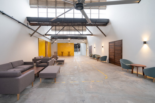 Factory Phnom Penh Social Hub / Bloom Architecture - Interior Photography, Living Room, Sofa, Beam, Windows