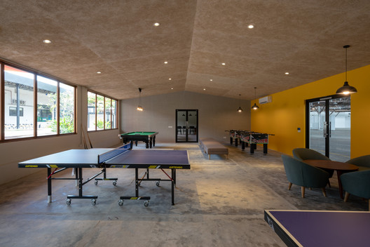 Factory Phnom Penh Social Hub / Bloom Architecture - Interior Photography, Dining room, Table, Windows, Chair