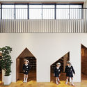 KO Kindergarten / HIBINOSEKKEI + Youji no Shiro + Kids Design Labo - Interior Photography, Kindergarten, Door, Facade, Lighting