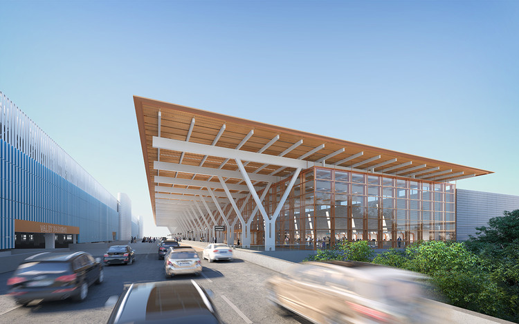 SOM projeta novo terminal do aeroporto de Kansas City - Imagem de Destaque