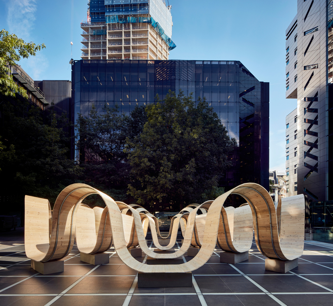 Gallery of Wooden Wave Pavilion by Paul Cocksedge Opens at 2019 London