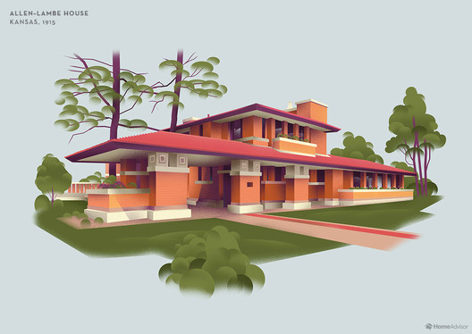 Mapping Frank Lloyd Wright's Creations throughout the United States  - Image 10 of 38