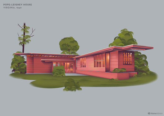 Mapping Frank Lloyd Wright's Creations throughout the United States  - Image 35 of 38