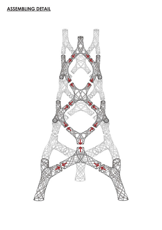 “编织丛林”设计中国北京2019开幕式装置 / 非静止建筑设计