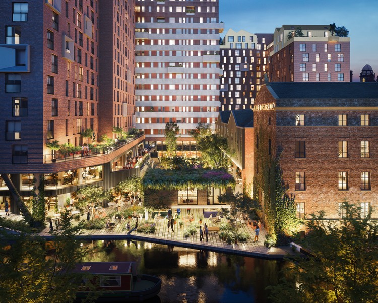 Bairro projetado pelo Mecanoo está em construção em Manchester - Imagem de Destaque